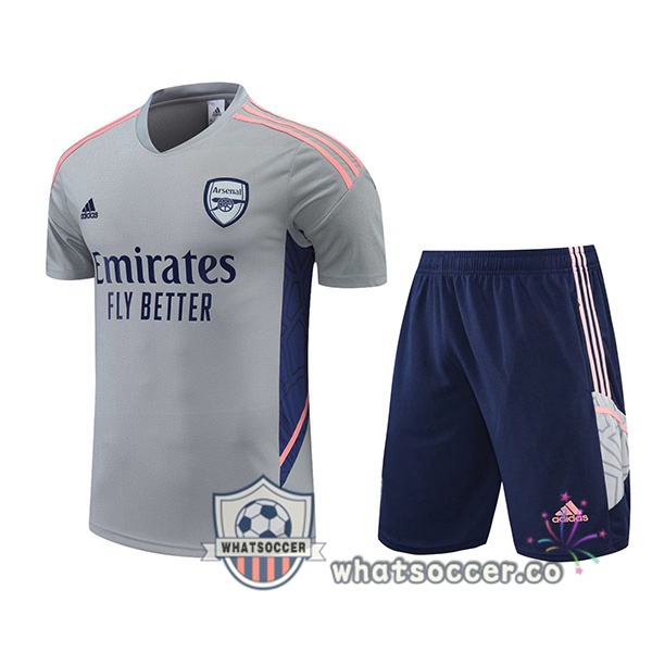 Arsenal Training T-Shirts + Shorts Gray 2022-2023