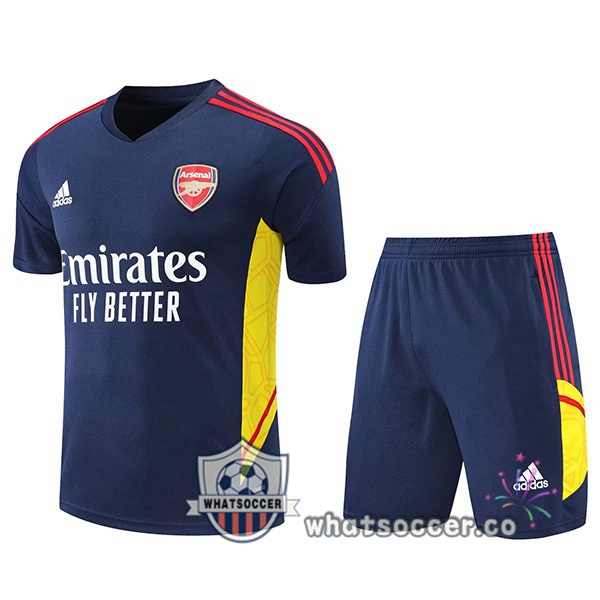 Arsenal Training T-Shirts + Shorts Blue Royal 2022-2023