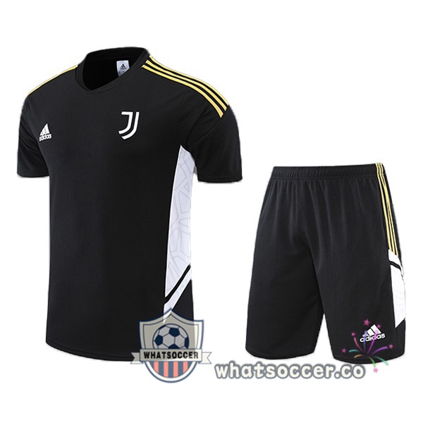 Juventus Training T-Shirts + Shorts Black 2022-2023