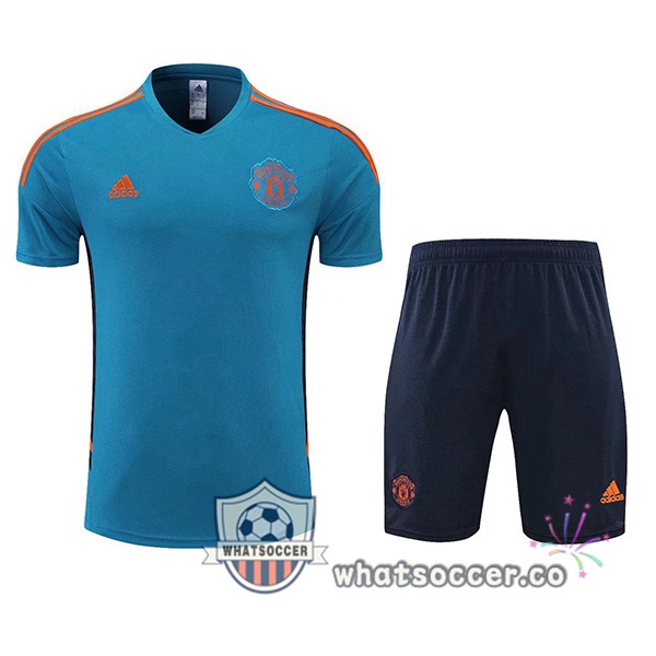 Manchester United Training T-Shirts + Shorts Green 2022-2023