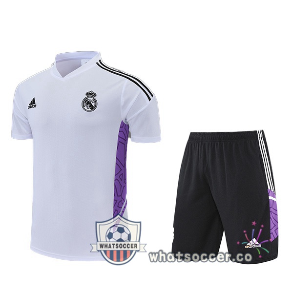 Real Madrid Training T-Shirts + Shorts White 2022-2023