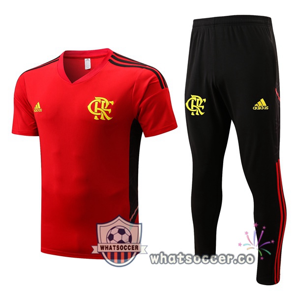 Flamengo Training T-Shirts + Pants Red 2022-2023