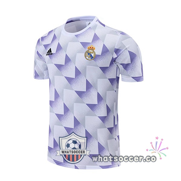 Real Madrid Training T-Shirts White Purple 2022-2023