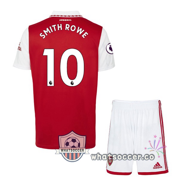 Arsenal (SMITH ROWE 10) Kids Home Soccer Jerseys Red White 2022-2023