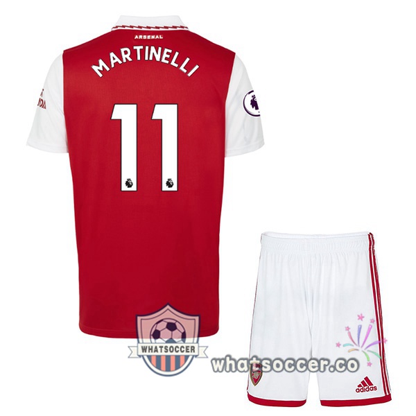Arsenal (MARTINELLI 11) Kids Home Soccer Jerseys Red White 2022-2023