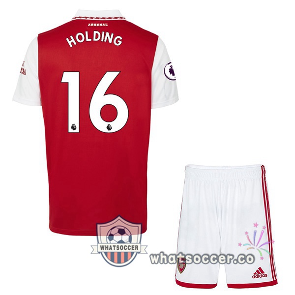 Arsenal (HOLDING 16) Kids Home Soccer Jerseys Red White 2022-2023