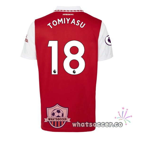 Arsenal (TOMIYASU 18) Home Soccer Jerseys Red White 2022-2023