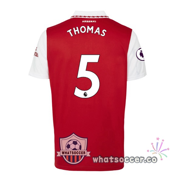 Arsenal (THOMAS 5) Home Soccer Jerseys Red White 2022-2023