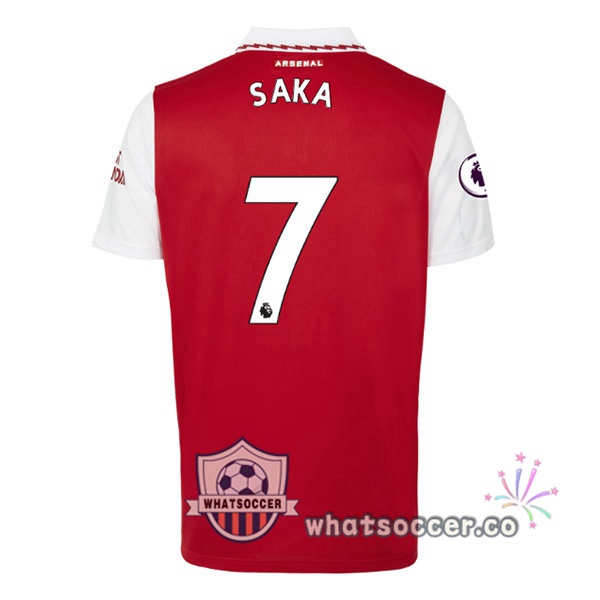 Arsenal (SAKA 7) Home Soccer Jerseys Red White 2022-2023