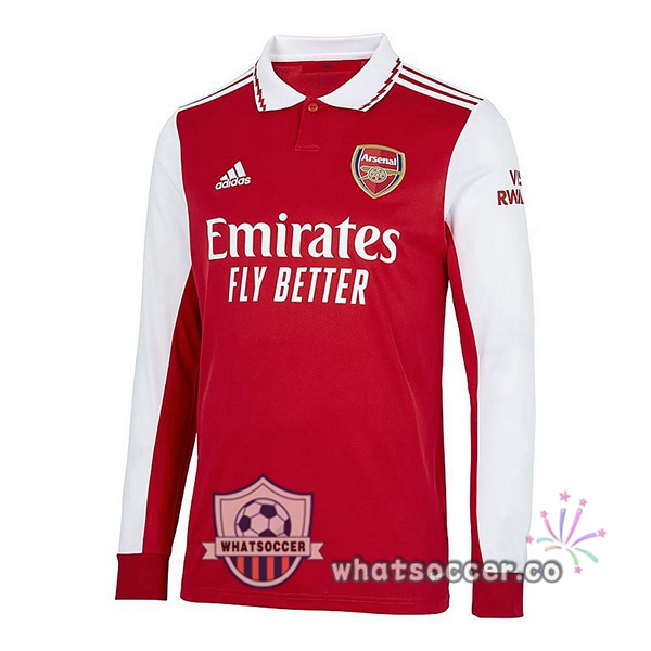 Arsenal Home Soccer Jerseys Long Sleeve Red White 2022-2023