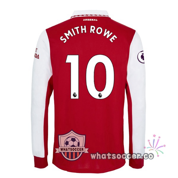 Arsenal (SMITH ROWE 10) Home Soccer Jerseys Long Sleeve Red White 2022-2023
