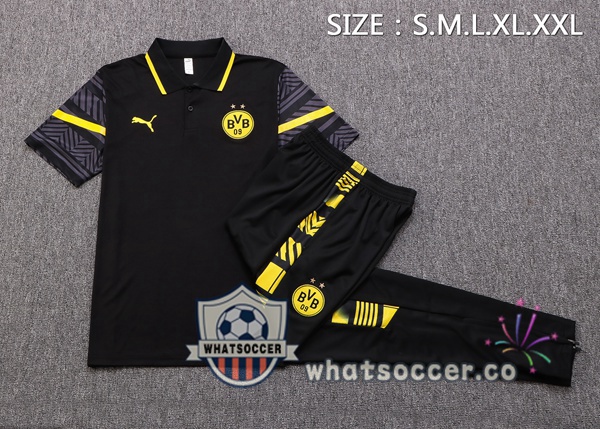 Training Polo Dortmund BVB + Pants Black 2022-2023