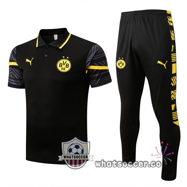 Training Polo Dortmund BVB + Pants Black 2022-2023