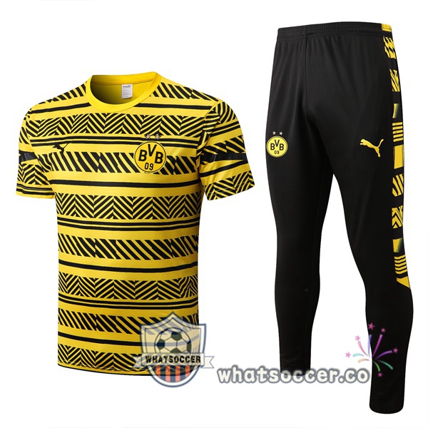 Dortmund BVB Training T-Shirts + Pants Yellow 2022-2023