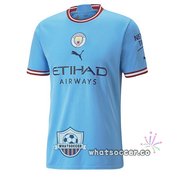 Manchester City Home Soccer Jerseys Blue 2022-2023
