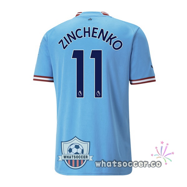 Manchester City (Zinchenko 11) Home Soccer Jerseys Blue 2022-2023
