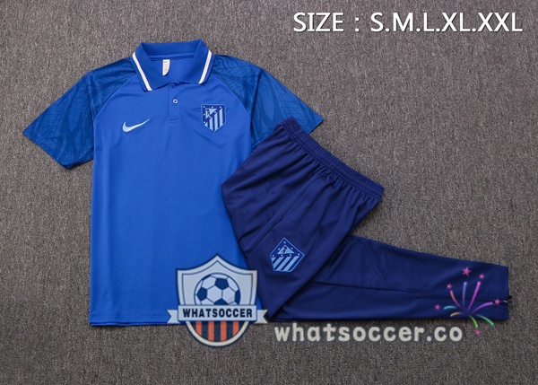 Training Polo Atletico Madrid + Pants Blue 2022-2023