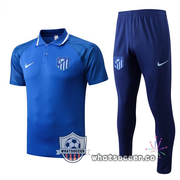 Training Polo Atletico Madrid + Pants Blue 2022-2023