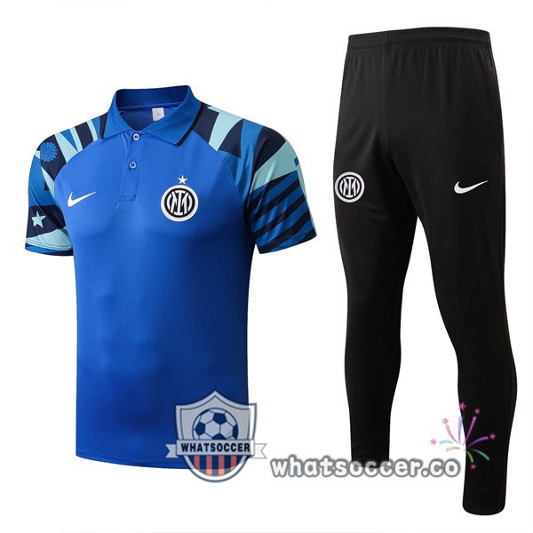 Training Polo Inter Milan + Pants Blue 2022-2023
