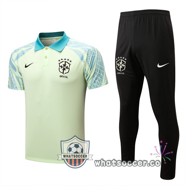 Training Polo Brazil + Pants Green 2022-2023