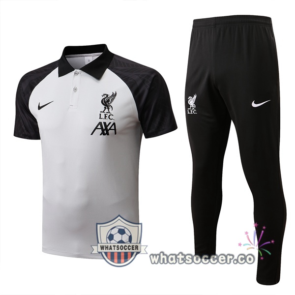 Training Polo FC Liverpool + Pants Gray Black 2022-2023