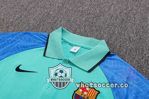 Training Polo FC Barcelona + Pants Green Blue 2022-2023