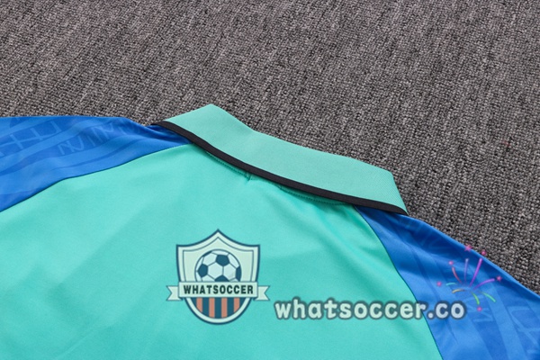 Training Polo FC Barcelona + Pants Green Blue 2022-2023