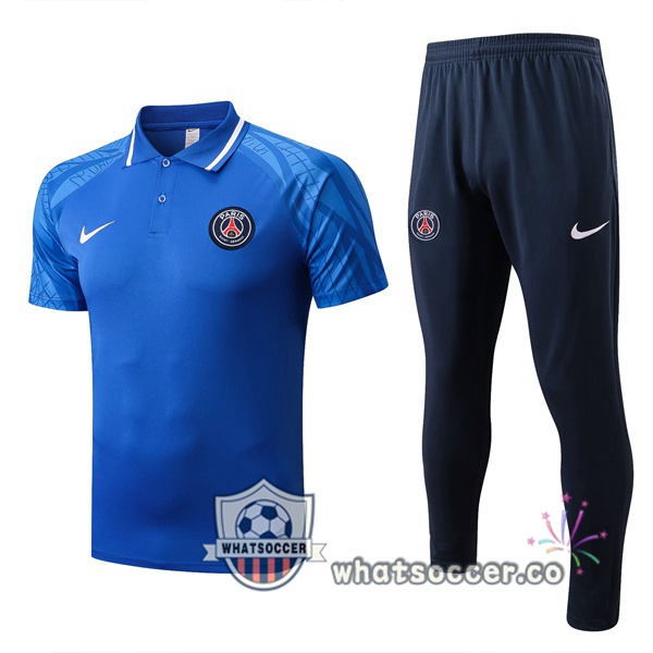 Training Polo Paris PSG + Pants Blue 2022-2023