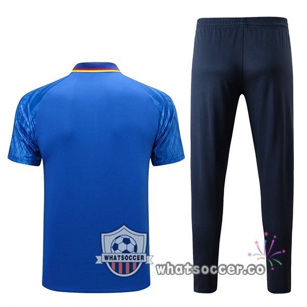 Training Polo France + Pants Blue 2022-2023