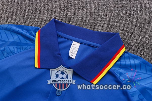 Training Polo France + Pants Blue 2022-2023