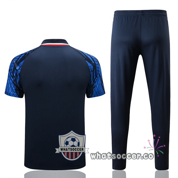 Training Polo France + Pants Blue Royal 2022-2023