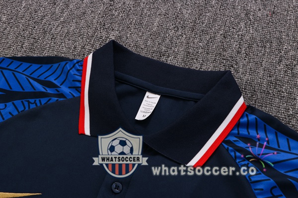 Training Polo France + Pants Blue Royal 2022-2023