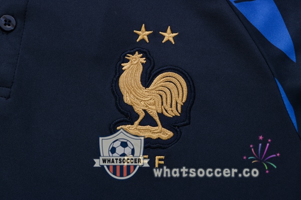 Training Polo France + Pants Blue Royal 2022-2023