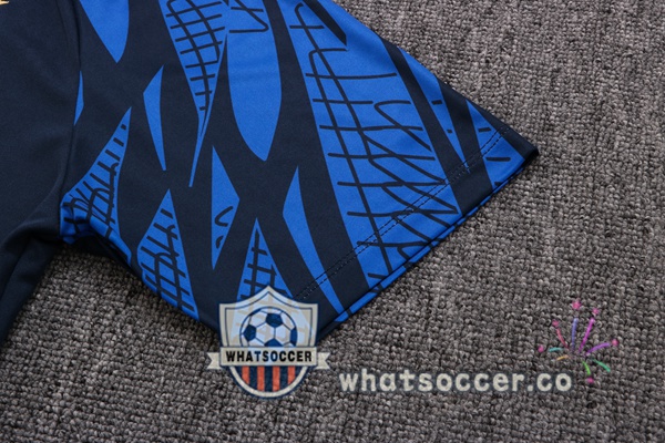 Training Polo France + Pants Blue Royal 2022-2023