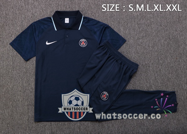 Training Polo Paris PSG + Pants Blue Royal 2022-2023