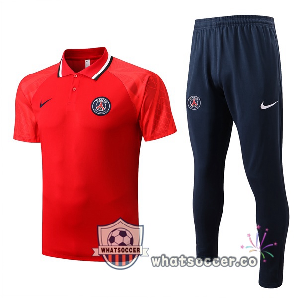 Training Polo Paris PSG + Pants Red 2022-2023