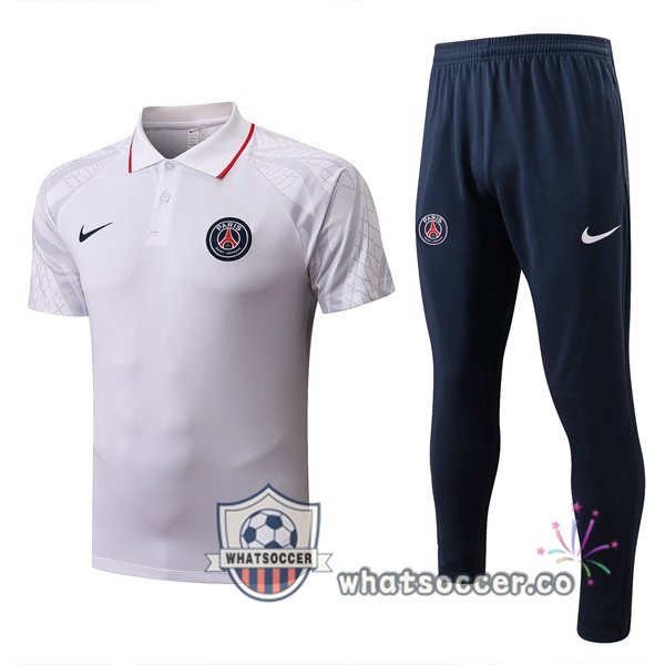 Training Polo Paris PSG + Pants White 2022-2023