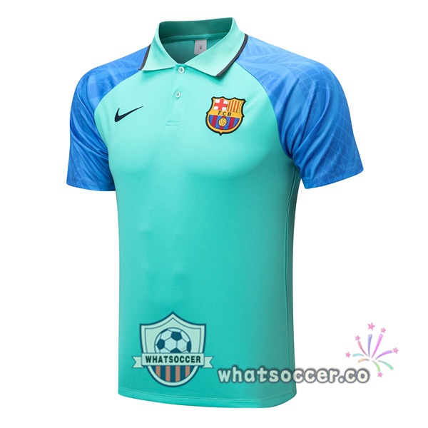 Training Polo FC Barcelona Green Blue 2022-2023