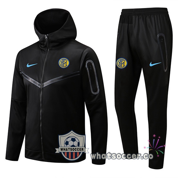 Inter Milan Black Hooded Jacket 2022-2023
