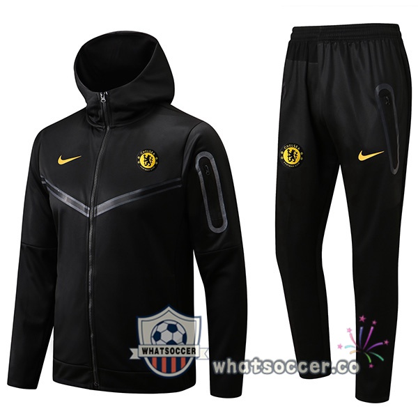 FC Chelsea Black Hooded Jacket 2022-2023