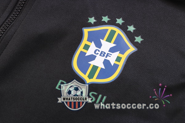 Brazil Black Hooded Jacket 2022-2023
