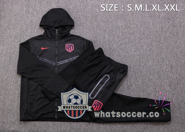 Atletico Madrid Black Hooded Jacket 2022-2023