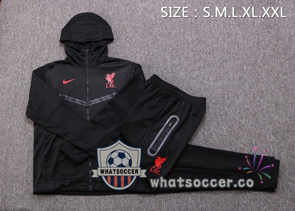 FC Liverpool Black Hooded Jacket 2022-2023