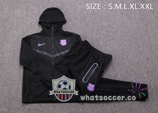 FC Barcelona Black Hooded Jacket 2022-2023