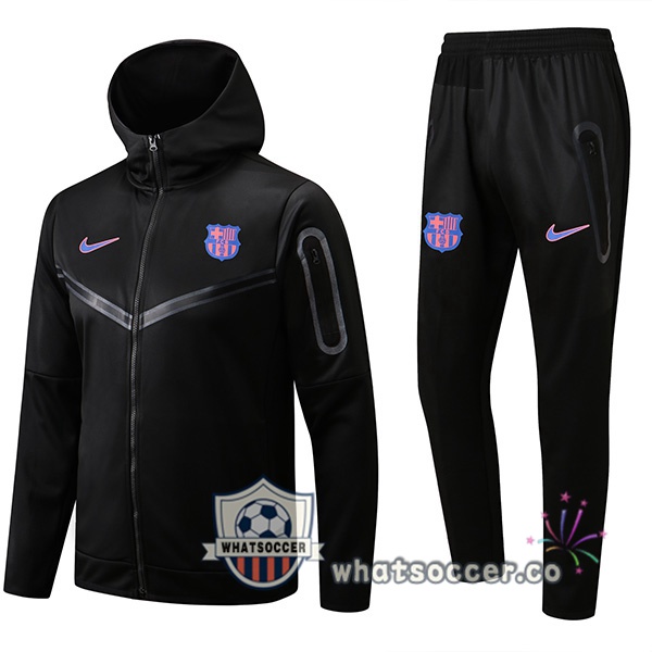 FC Barcelona Black Hooded Jacket 2022-2023
