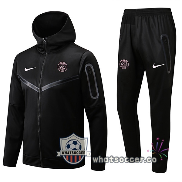 Paris PSG Black Hooded Jacket 2022-2023