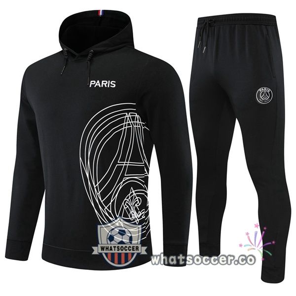 JORDAN Paris PSG Black Hooded Jacket 2022-2023