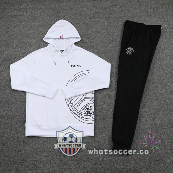 JORDAN Paris PSG White Hooded Jacket 2022-2023