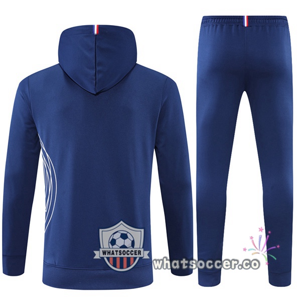 JORDAN Paris PSG Blue Royal Hooded Jacket 2022-2023
