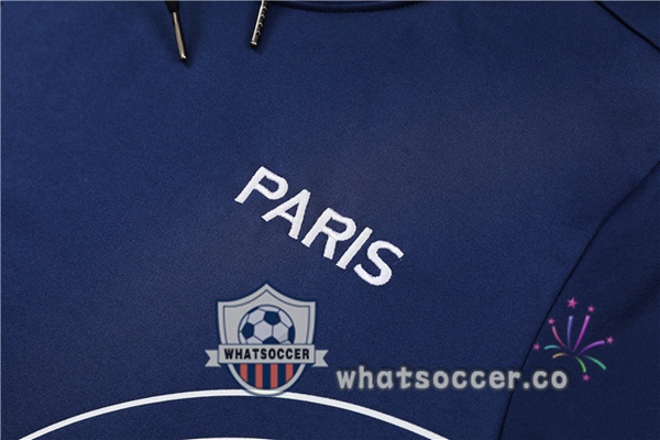JORDAN Paris PSG Blue Royal Hooded Jacket 2022-2023